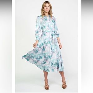 Current Air Los Angeles Swirl Motif Button Shirt Dress